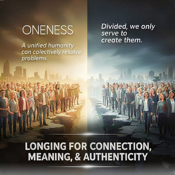 Oneness A Unified Humanity bio photo divided and united crowds Longing for Connection Meaning Authenticity