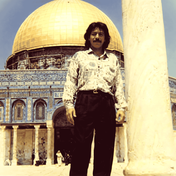 Humanitarian Shawn Rae visiting the historic Dome of the Rock