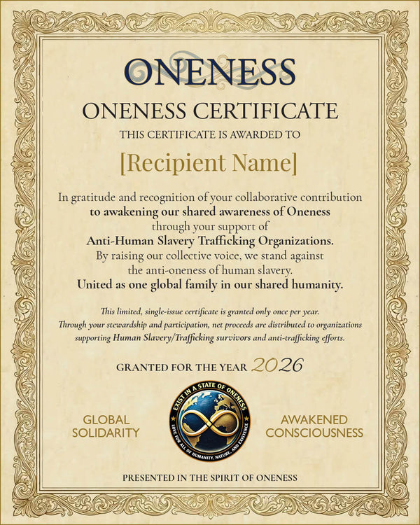 Oneness Certificate